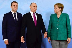 putin merkel makron