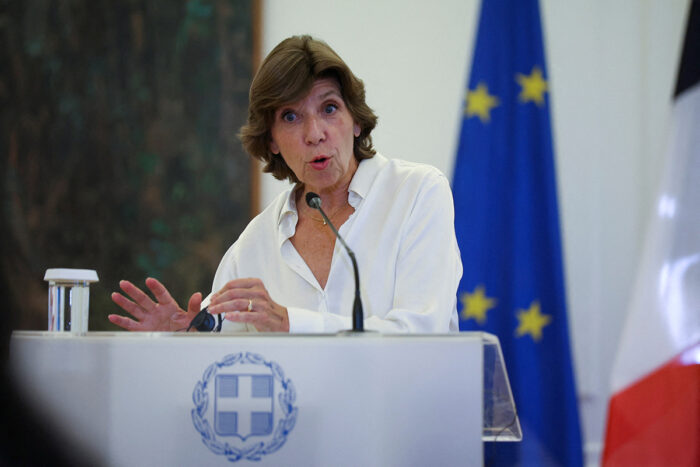 French Foreign Minister Colonna in Greece
