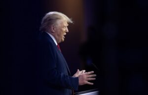 Former US President and 2024 Republican presidential candidate Donald J. Trump