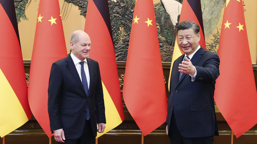 China Germany. Xi Jinping, Olaf Scholz