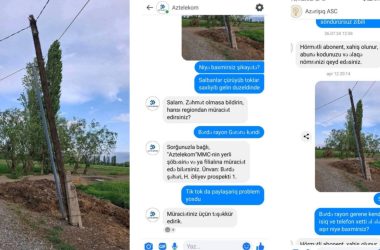 İşıq və telefon dirəyi