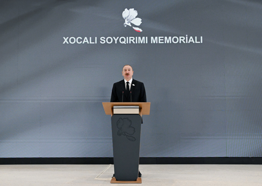 Prezident İlham Əliyevin Xocalı Soyqırımı Memorialının açılışında ÇIXIŞI