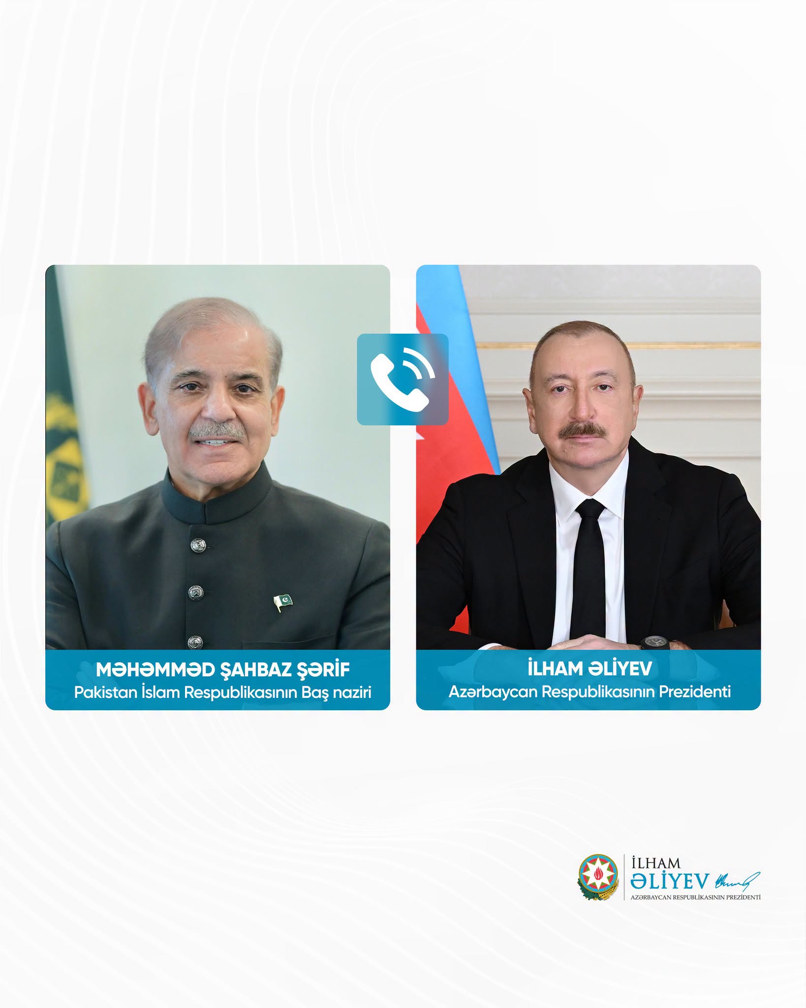Pakistanın Baş naziri Prezident İlham Əliyevə zəng edib